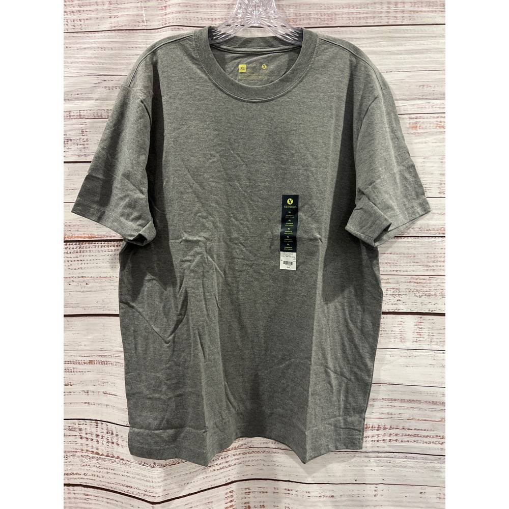 Xersion Xtreme Tee Mens XL Heather Gray Short Sleeve Crewneck T-Shirt New